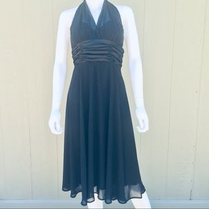 Satiny Silky Beautiful Black Dress Size 8